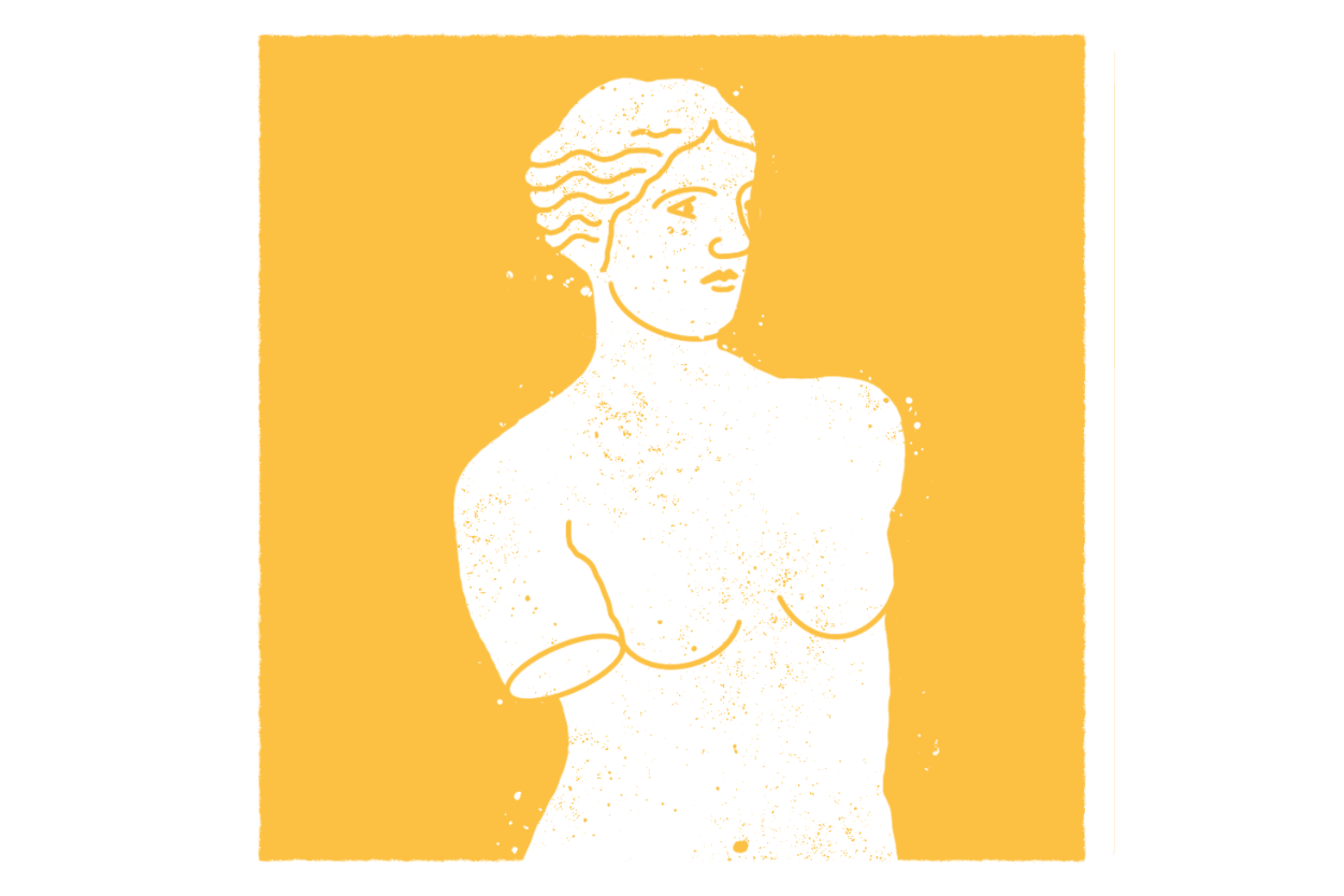 Grecian bust statue