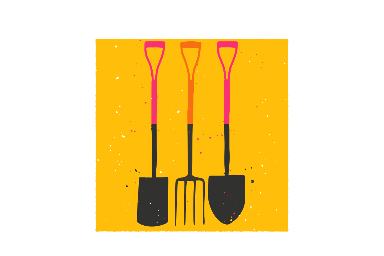 Illustration of garden tools