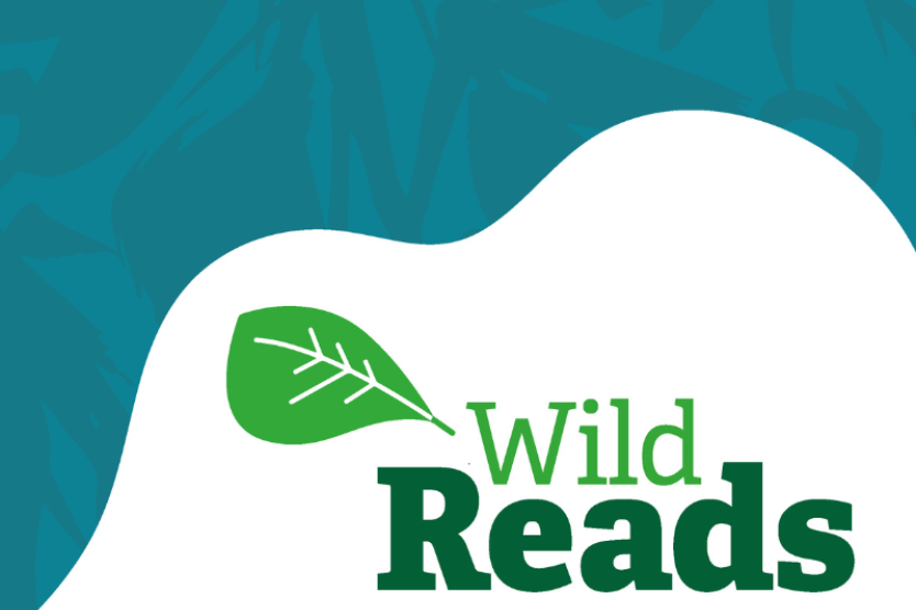 Wild Reads written in green, with a leaf and teal background